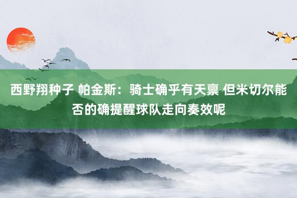 西野翔种子 帕金斯：骑士确乎有天禀 但米切尔能否的确提醒球队走向奏效呢