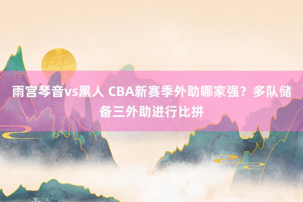 雨宫琴音vs黑人 CBA新赛季外助哪家强？多队储备三外助进行比拼
